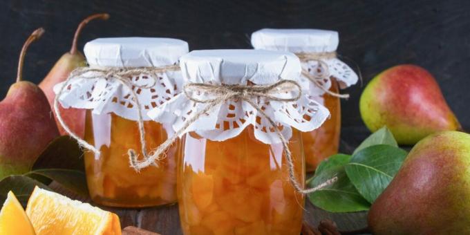 Pear jam with orange