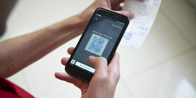 To get keshbek, scan to application Biglion QR-code check