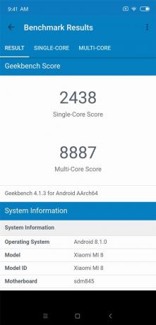 review Xiaomi Mi 8: GeekBench