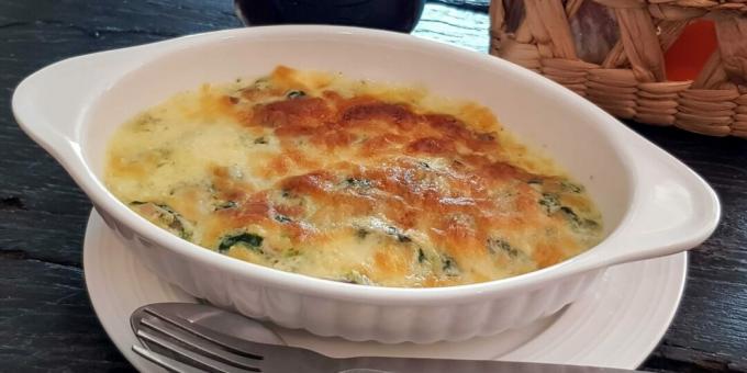 Cheese appetizer with spinach