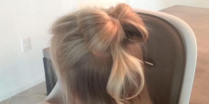 Hairstyles for girls: loose hair with a bow