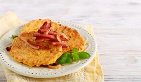 Oven baked pumpkin pancakes with cheese
