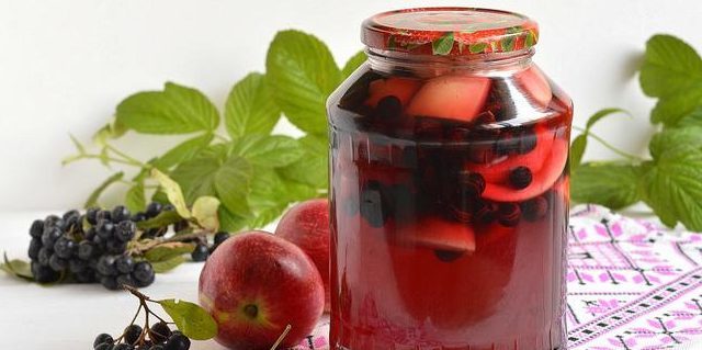 Chokeberry recipes: Compote of chokeberry and apples for the winter