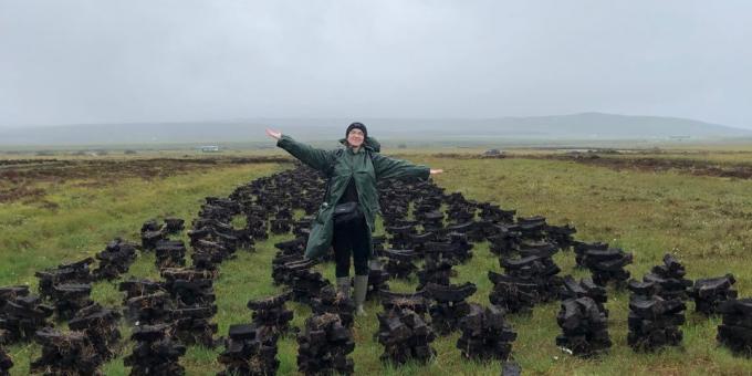 Peaty whiskey peat on the field