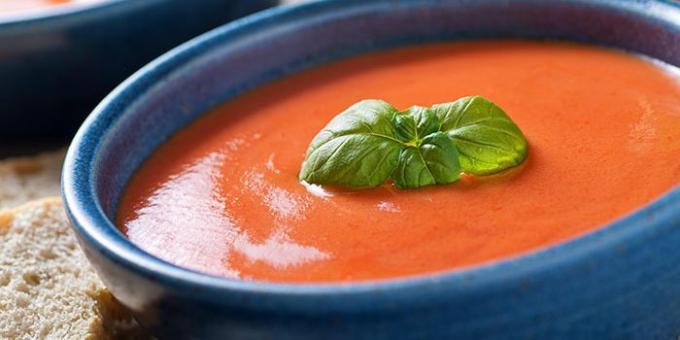 Recipes cream soups: tomato cream soup