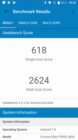 Protected smartphone Poptel P9000 Max: GeekBench