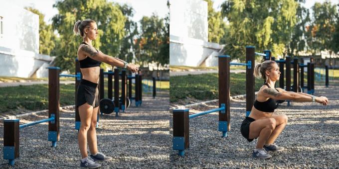 effective exercises: squats Air