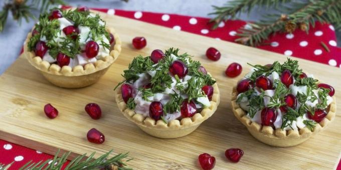 Tartlets with ham and cheese
