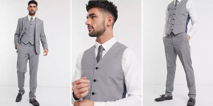 Formal wear: gray men's suit 