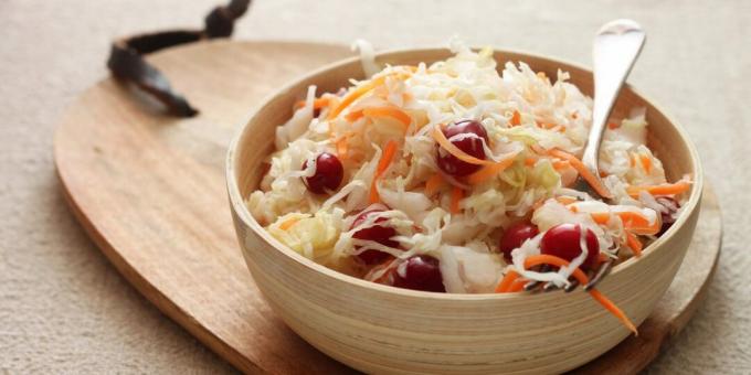 Sauerkraut with cranberries and carrots