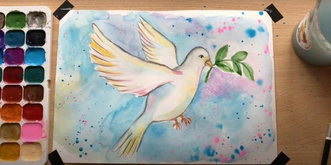 Drawings for May 9: dove of peace