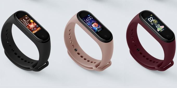 Xiaomi Mi Band 4 has a plurality of colored dials