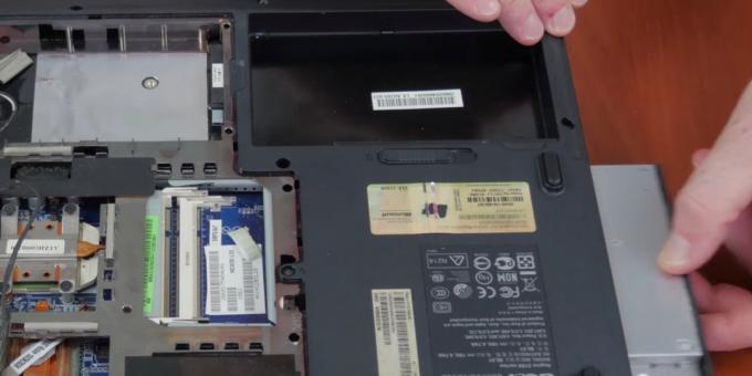 Remove the optical drive to clean laptop