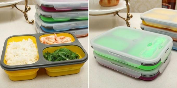 Folding lunch box