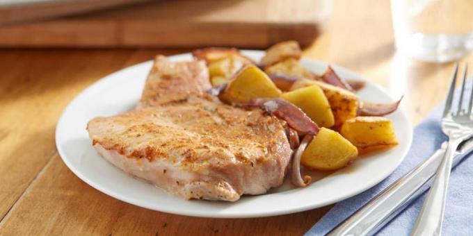 Pork chops with mustard