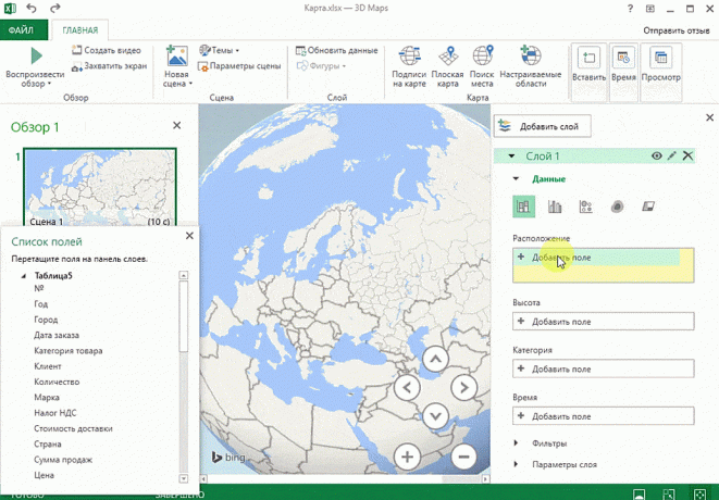 3D-map in Excel