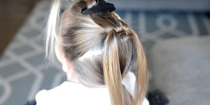 hairstyles for girls for the new year: split strands and fold one upstairs