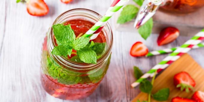 Compote of strawberries and cherries