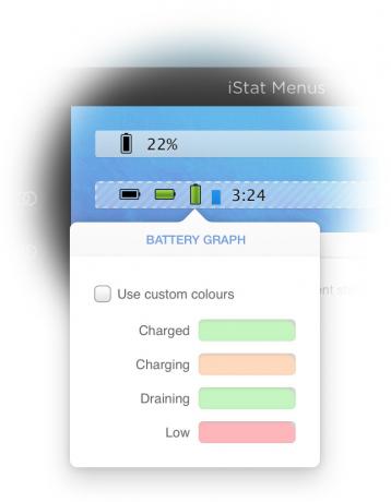 Setting the battery status indicator