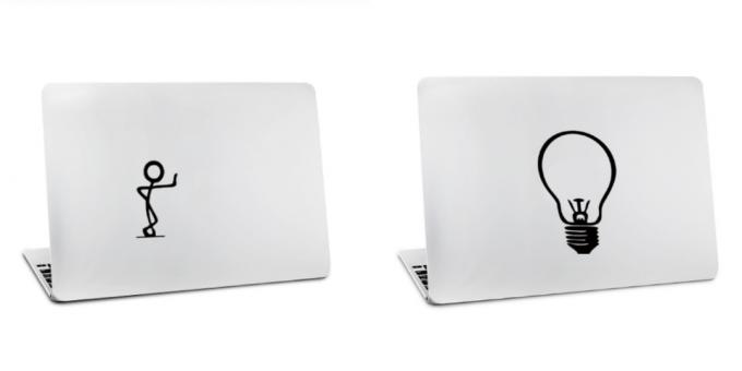 The sticker on the laptop for Mac