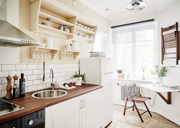 Small kitchen design: tables, photos