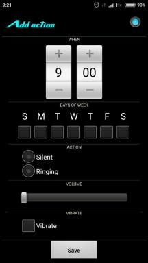 Volume Scheduler changes the ringer volume, depending on the time of day