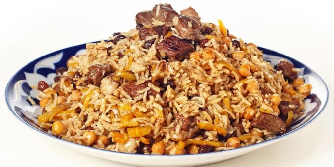 Recipes with chickpeas: pilaf with chickpeas and lamb