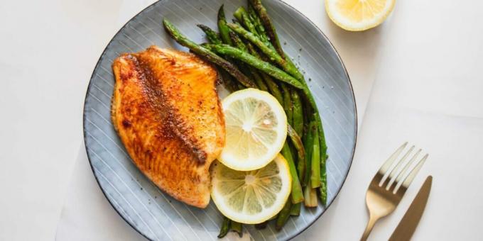 Tilapia fillet baked in the oven