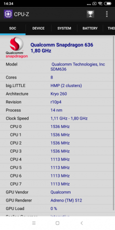review Xiaomi Mi Max 3: CPU-Z