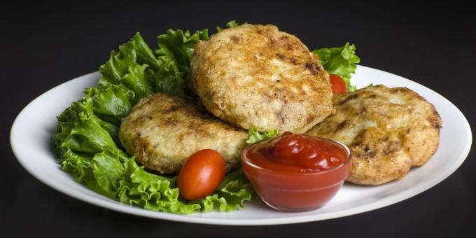 Recipe for potato patties with mushrooms