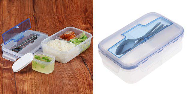 A container with a spoon