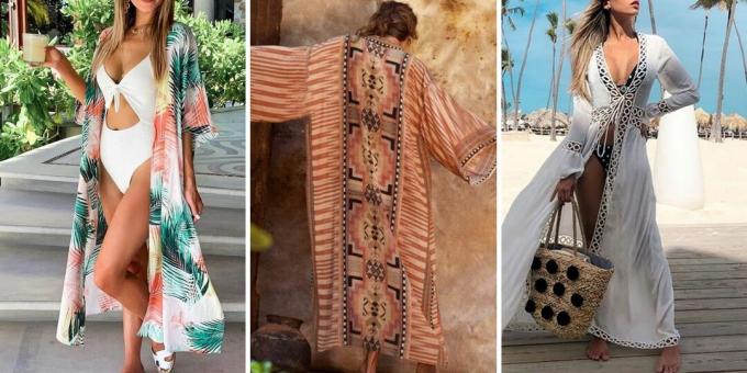 Beach capes with different prints