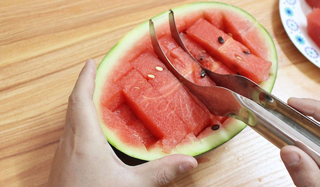 Knife potholder for watermelon