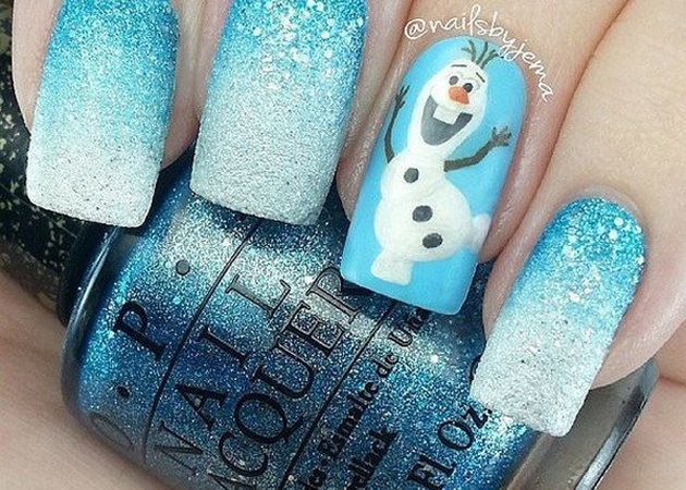 Make a New Year's manicure: Christmas and New Year paraphernalia characters