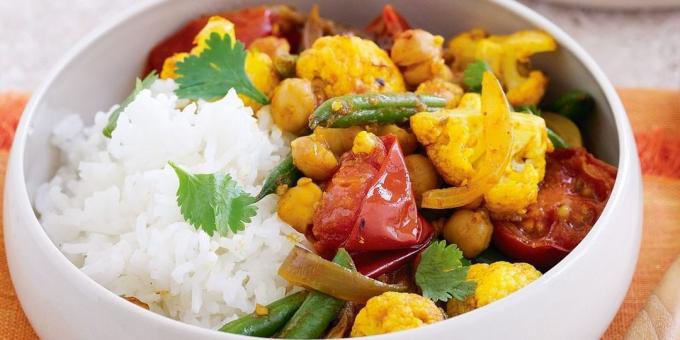 Recipes with chickpeas: Vegetable curry with chickpeas