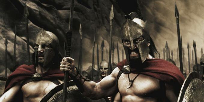 Shot from the film "300 Spartans"