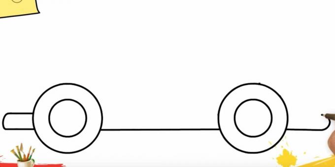 How to draw a truck: finish the bottom