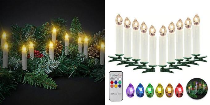 Christmas decorations with AliExpress: LED candles