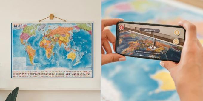 Gifts for a child on September 1: wall map of the world