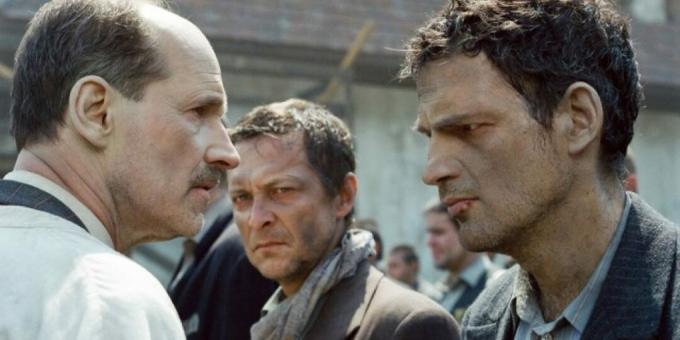 A scene from the film about the Son of Saul concentration camp