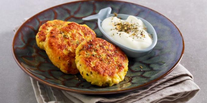 Syrniki with cheese and cottage cheese