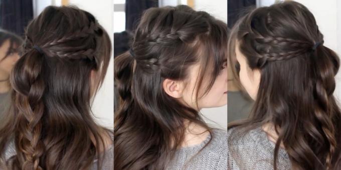 Hairstyles with bangs: "malvina" with braids