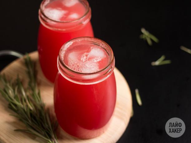 Watermelon lemonade. add ice