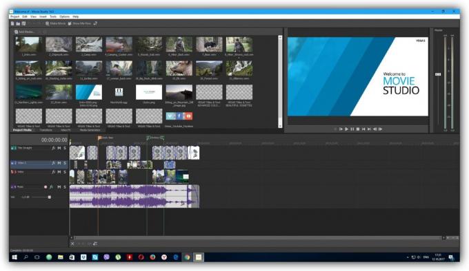 Program for video editing: VEGAS Movie Studio