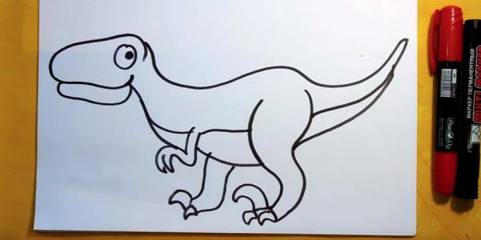 How to draw a Velociraptor