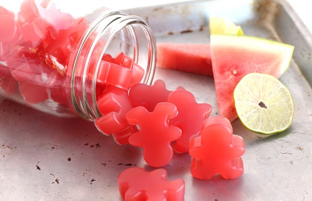 Dishes from watermelon. Gummies