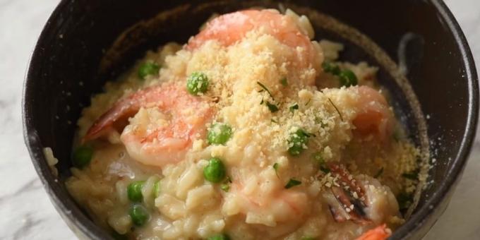 How to cook shrimp: risotto with shrimp and white wine