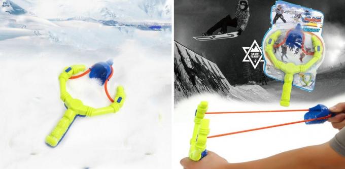 Products for the winter: a slingshot for snow fights