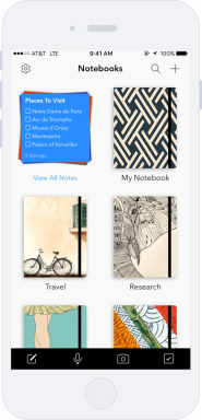 Zoho Notebook for iOS and Android - is another alternative to Evernote