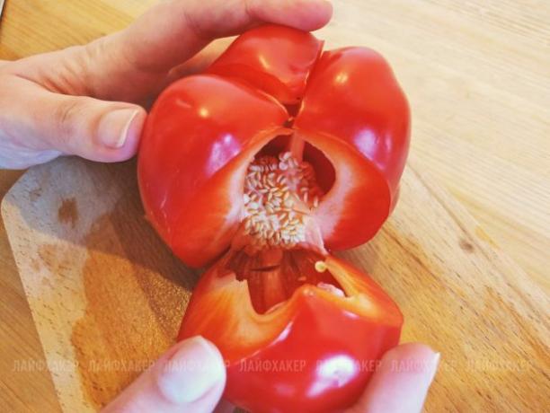 Sloppy Joe Burger Recipe: Cut Pepper